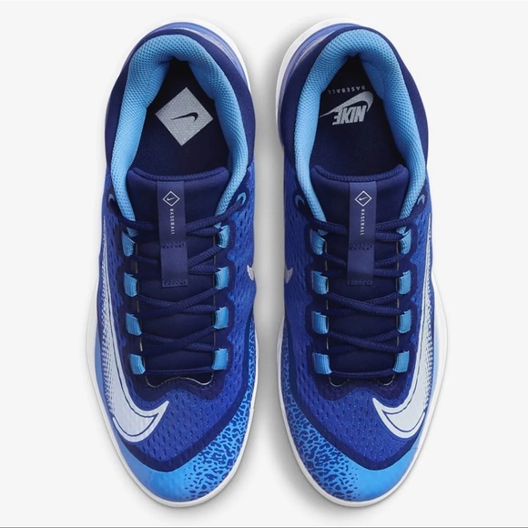 Nike Alpha Huarache Elite 4 Cleats Low Royal Blue White DJ6521-414 Men's Size - Picture 7 of 7